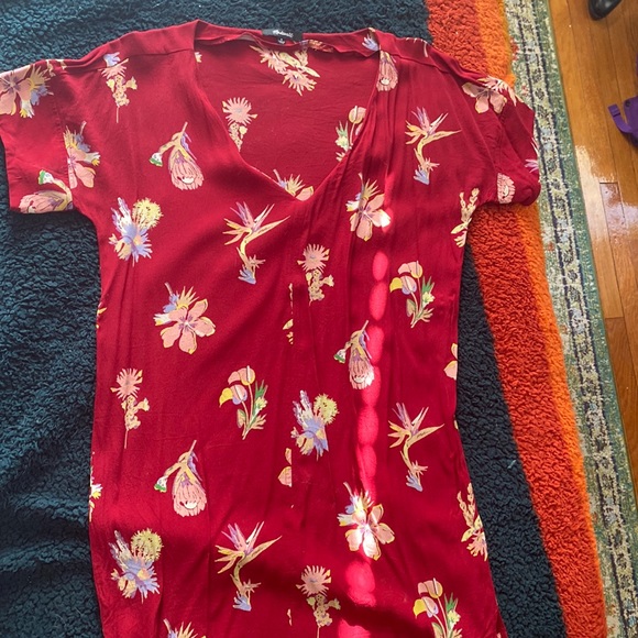 Madewell size small red floral dress - Picture 2 of 2
